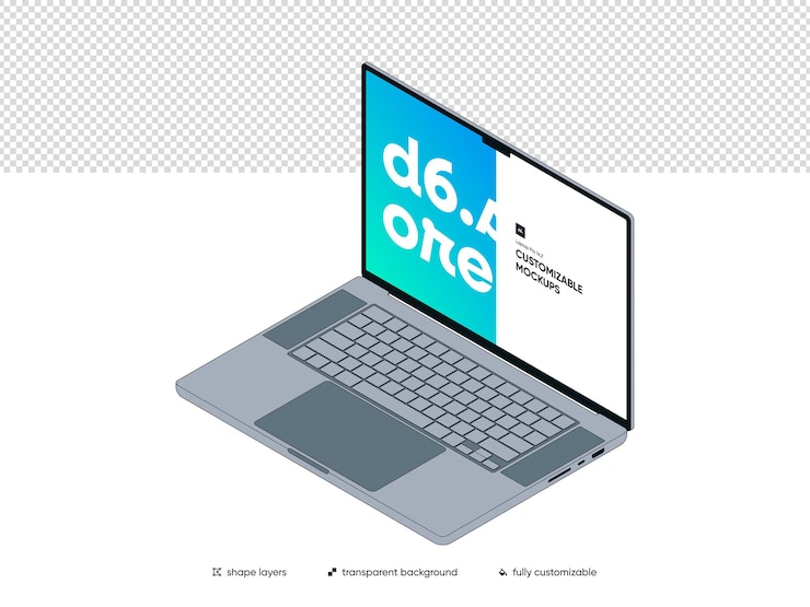PSD psd laptop customizable mockup with editable background
