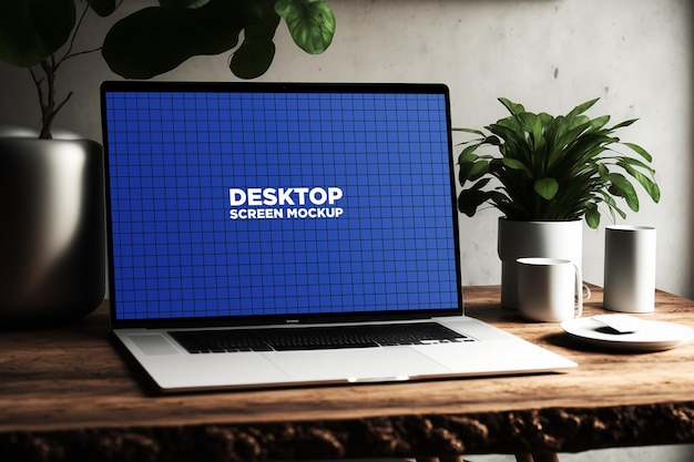 PSD laptop screen mockup