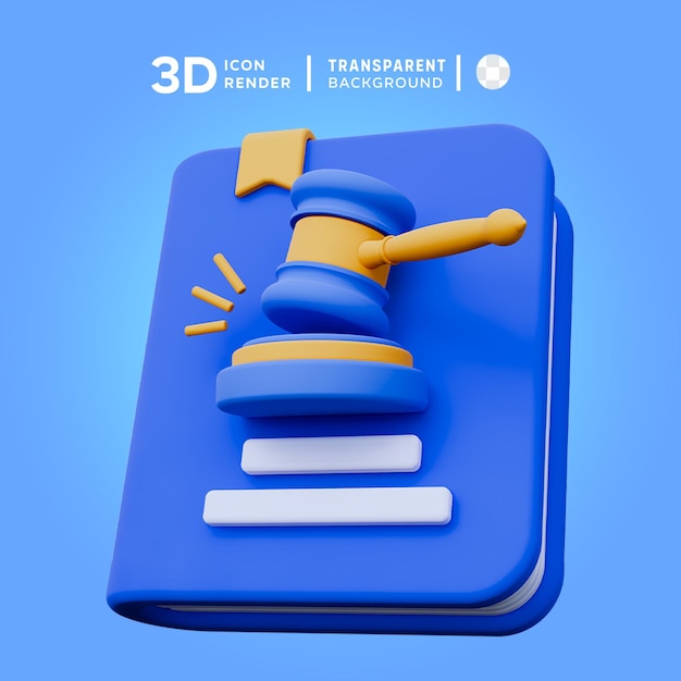 PSD 책의 psd 법칙 3d 일러스트레이션