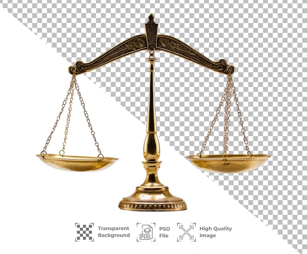 PSD psd law scale isolated on transparent background