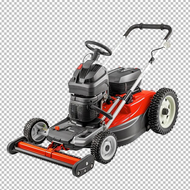 Psd lawn mower isolated on a transparent background