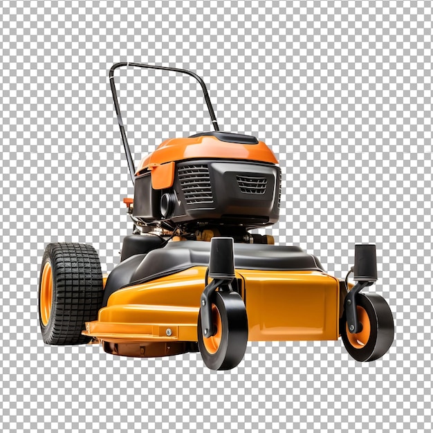 Psd lawn mower isolated on white and transparent background