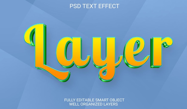 PSD layer text effect