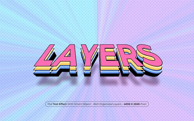 psd layers text effect
