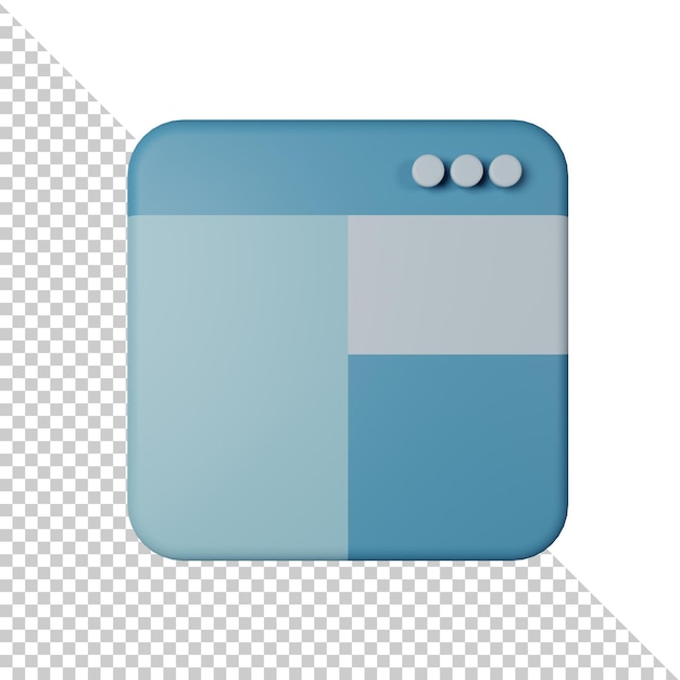 Psd layout 3d icon illustration