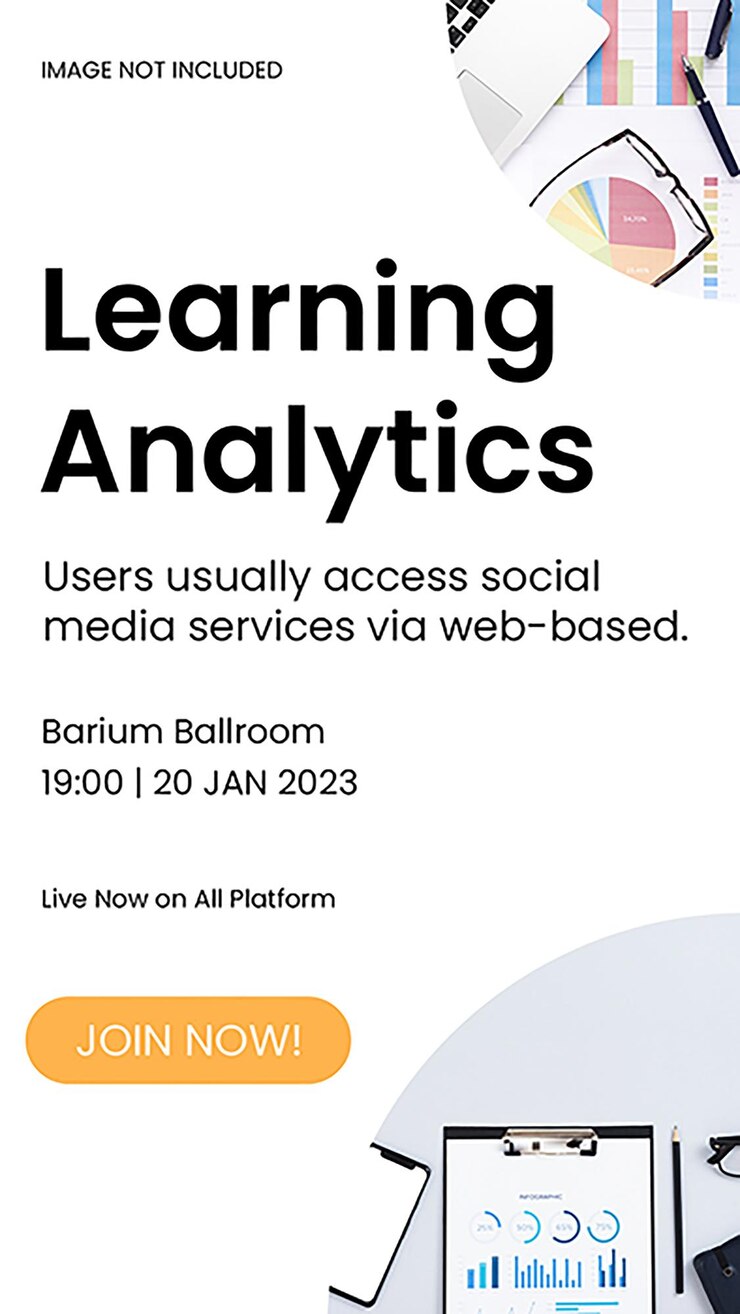 PSD psd learning analytics agency design concept for social media and instagram story template