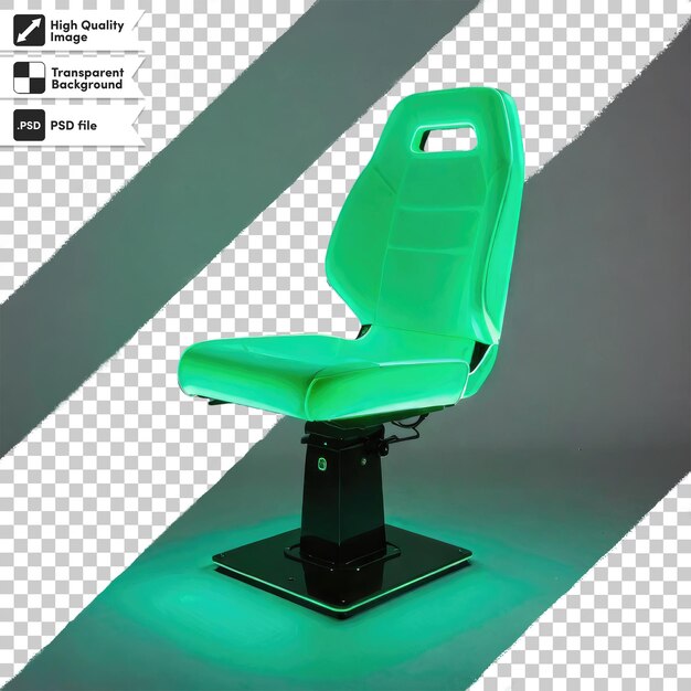 PSD psd leather office chair on transparent background with editable mask layer