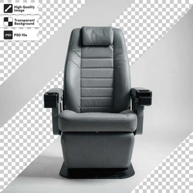 PSD psd leather office chair on transparent background with editable mask layer