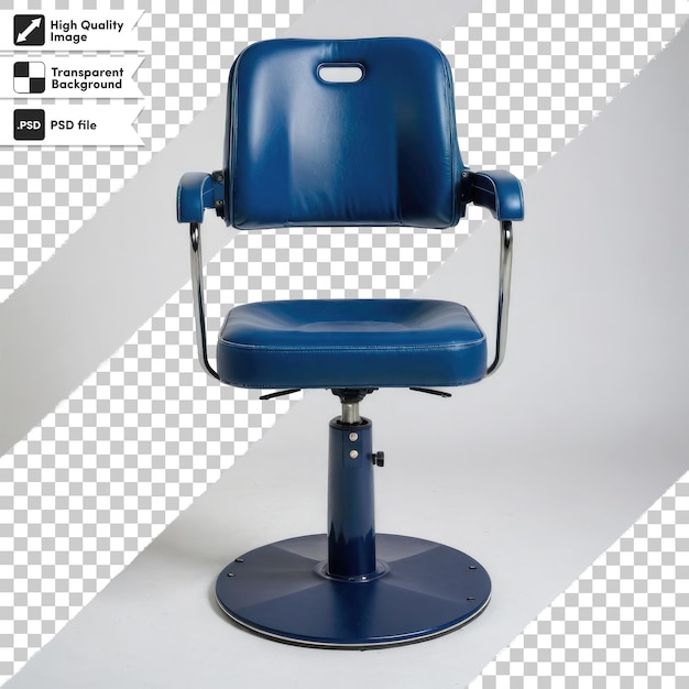 Psd leather office chair on transparent background with editable mask layer