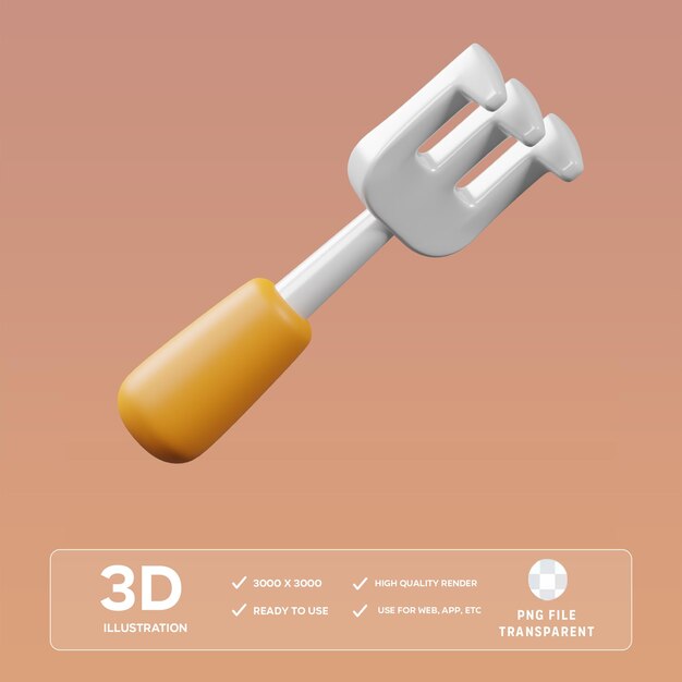 PSD Leave Rake 3D-illustratie