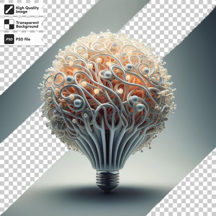 PSD psd led light bulb spotlight bulb on transparent background