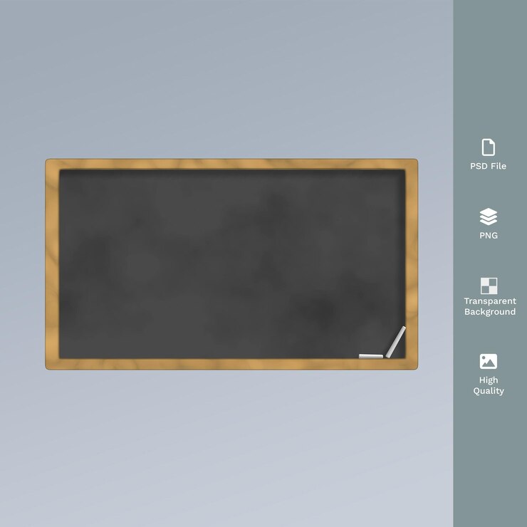 PSD psd leeg krijtbord 3d