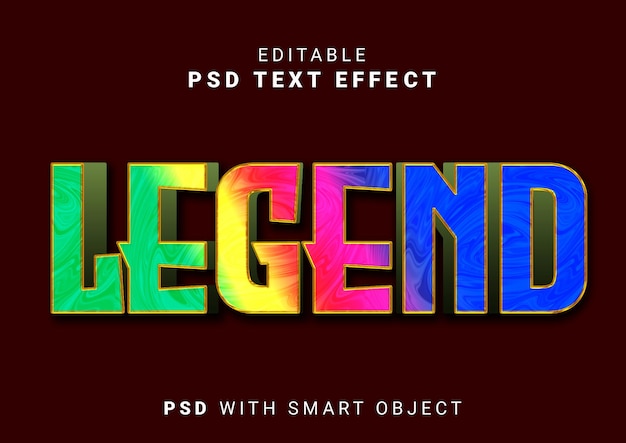 PSD Legend Text Effect Editable