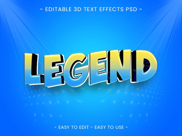 Psd legend text effect template