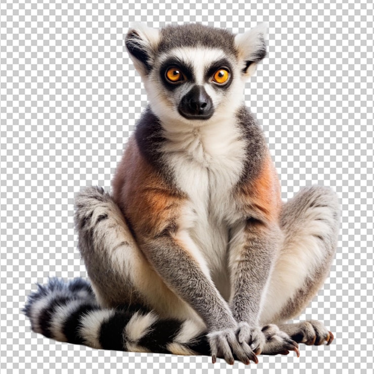 PSD psd of lemur on transparent background
