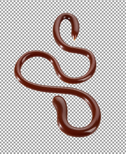 Psd letter s is made of chocolate on isolated and transparent background