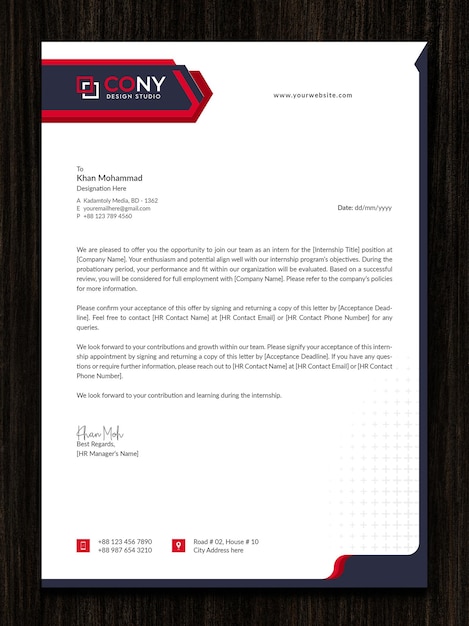 PSD psd letterhead template