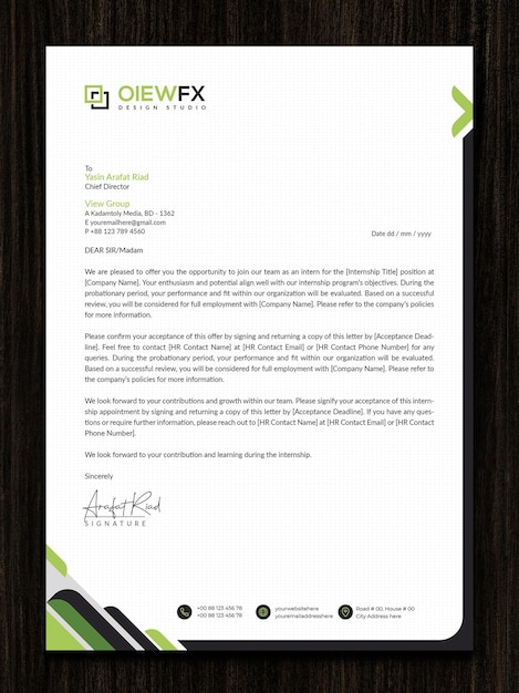 PSD psd letterhead template