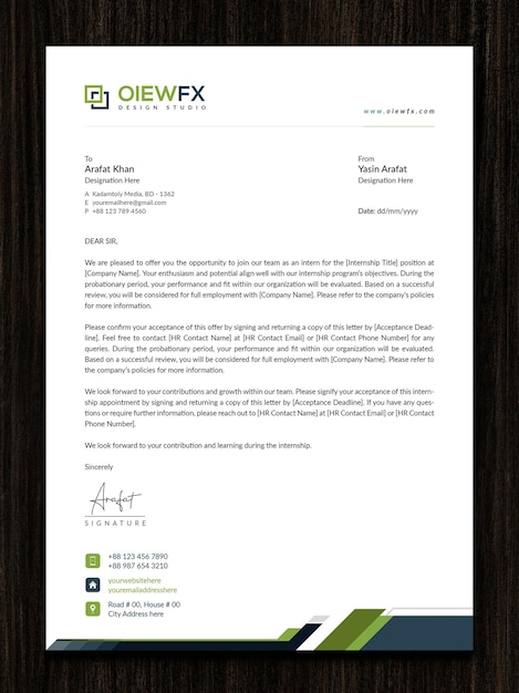 PSD psd letterhead template