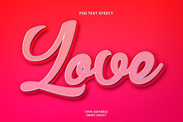 psd liefde tekst stijl effect