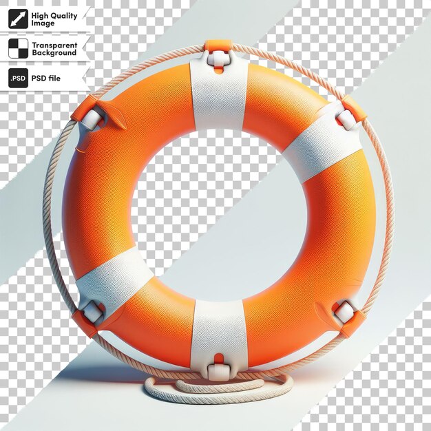 Psd life buoy on transparent background with editable mask layer