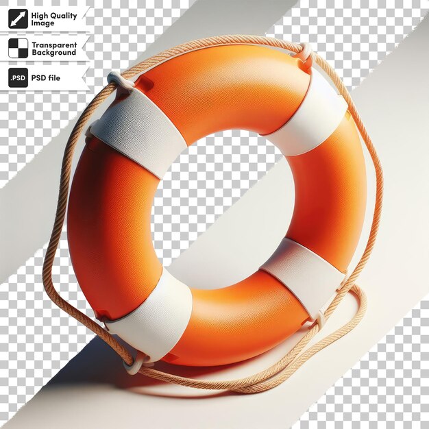 Psd life buoy on transparent background with editable mask layer