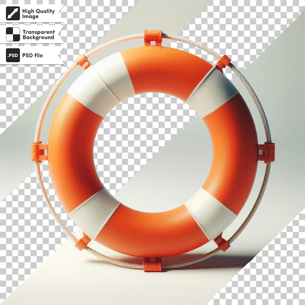 Psd life buoy on transparent background with editable mask layer