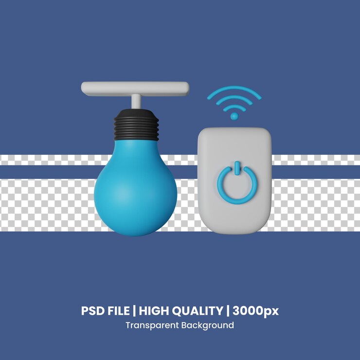 PSD psd light control 3d icon illustration