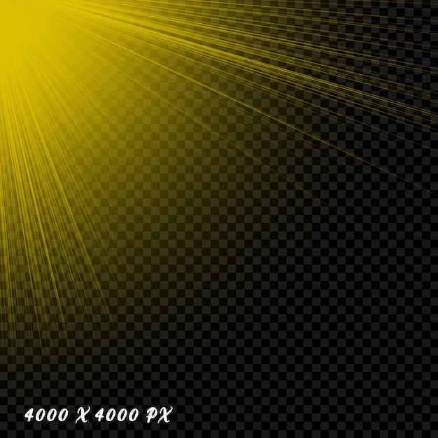 Psd light effect on transparent background