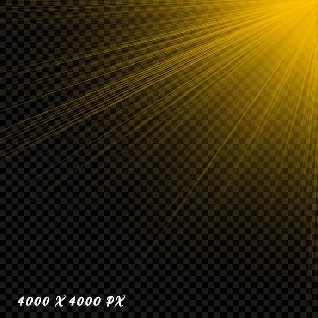 PSD psd light effect on transparent background