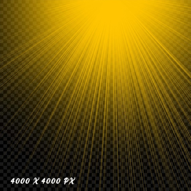 PSD light effect on transparent background
