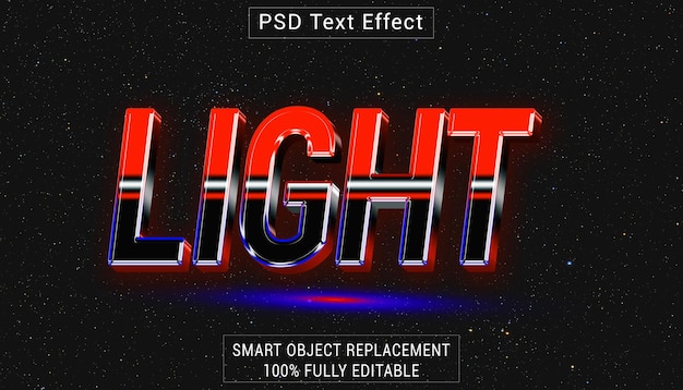 PSD LIGHT logo tekst stijl effect