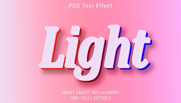 PSD psd light 로고 텍스트 스타일 효과