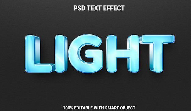 PSD light text effect