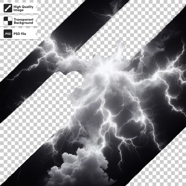 PSD psd lightning on transparent background