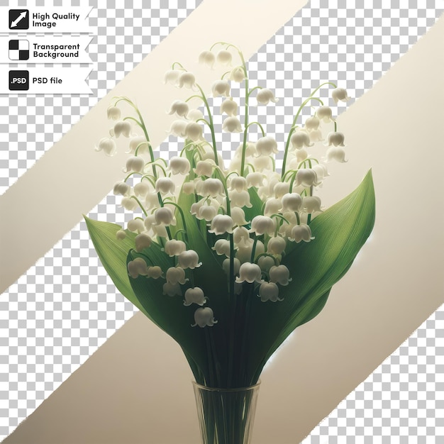 PSD psd lily of the valley is a kind of perennial herbaceous plant known as may bells our lady s tears