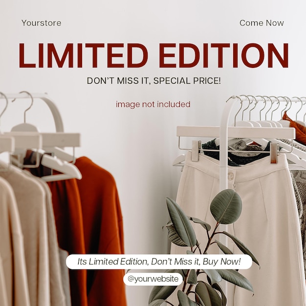 psd limited edition sale instagram post template