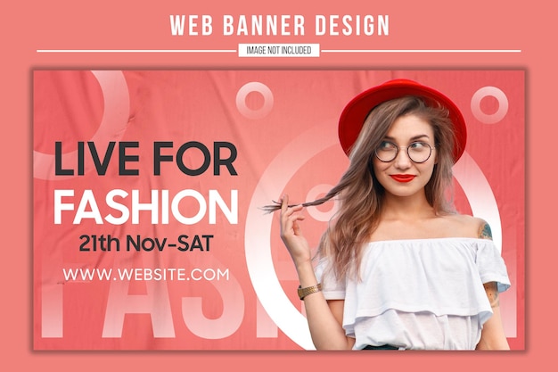 PSD psd live per il modello di banner web post offerta mega vendita di moda
