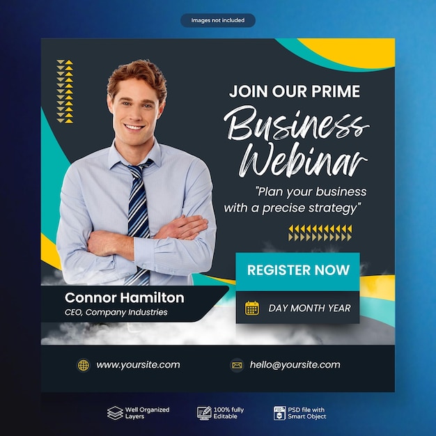 psd live webinar amp corporate social media post template design