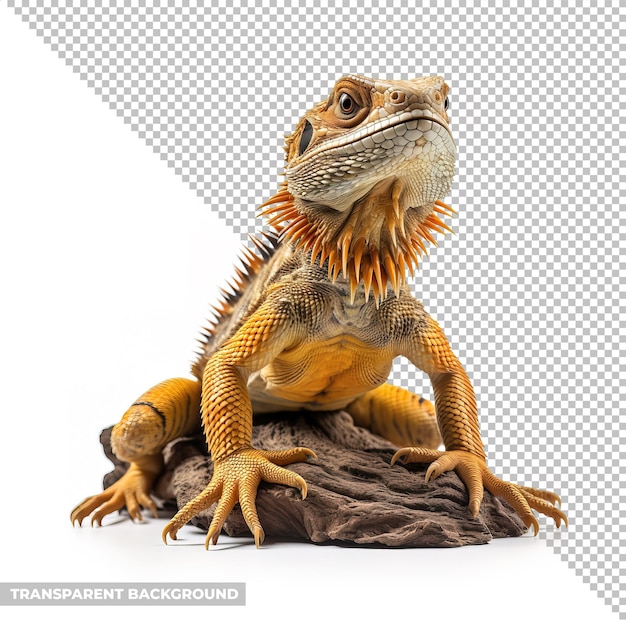 Psd lizard изолирован без фона