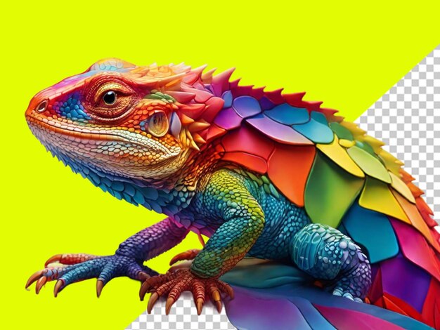 Psd of lizard on transparent background