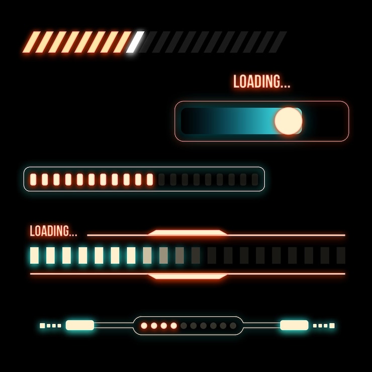 PSD psd loading bar glow hbu effect
