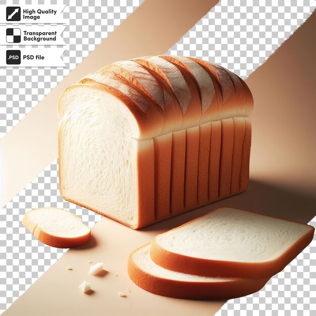 Psd loaf of bread on transparent background