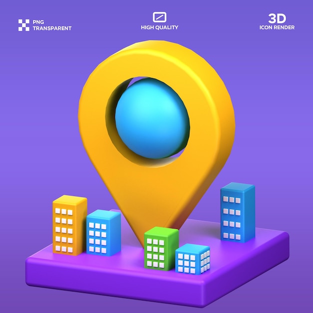 PSD 位置の3Dイラスト