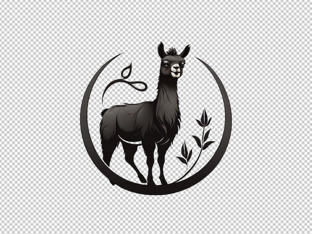 Psd of a logo of lama