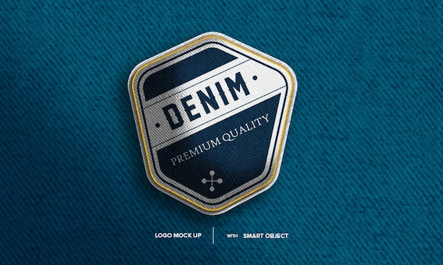 PSD psd logo mockup-label denimjeans