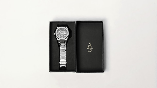 PSD psd logo mockup luxury box watch