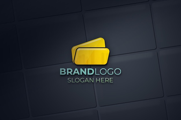 PSD modello di modellazione del logo psd