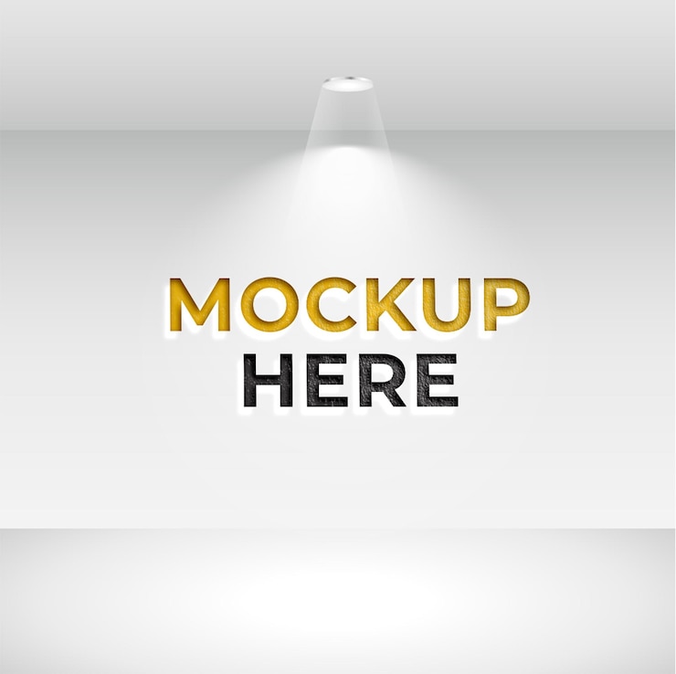 PSD psd logo mockup on white paper