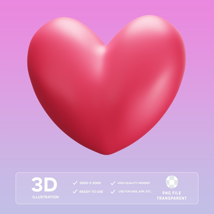 PSD psd любовь 3d иллюстрация